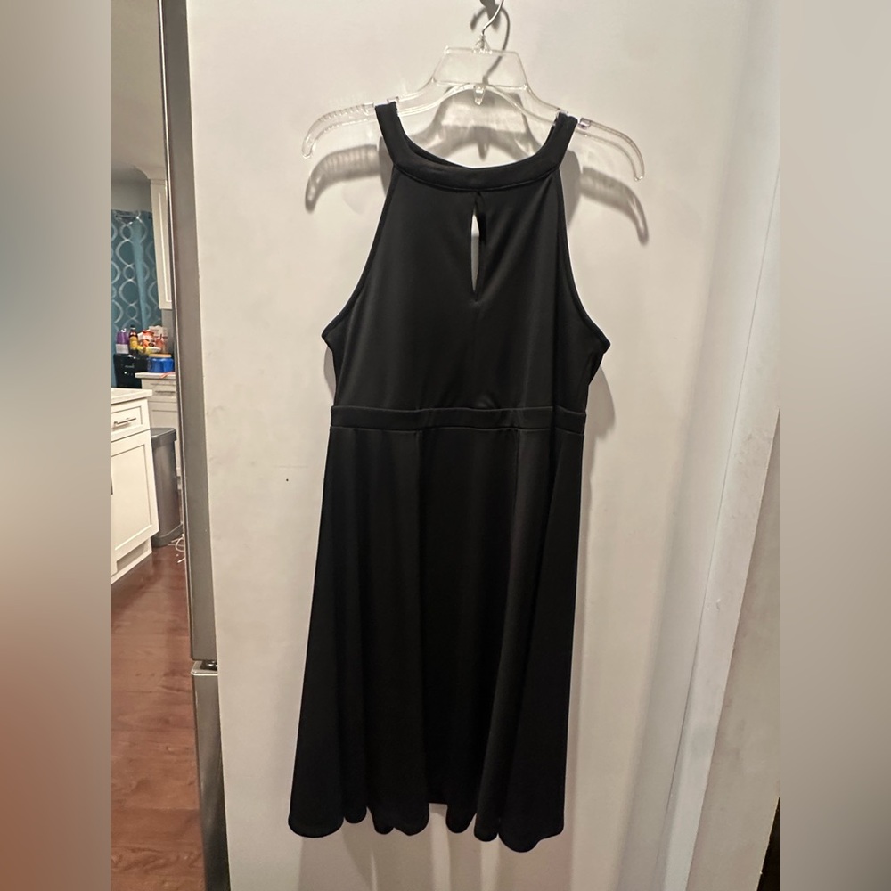 Torrid sleeveless keyhole empire waist dress.  Black. Size 10/12